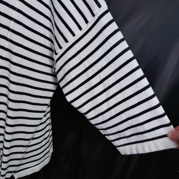 Time Tru Stylish Striped V-Neck Long Sleeve Top Sz XXXL - Picture 4 of 14